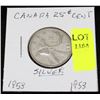 Image 1 : CANADA SILVER QUARTER-1953