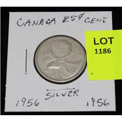 CANADA SILVER QUARTER-1956