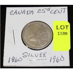 CANADA SILVER QUARTER-1960