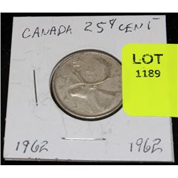 CANADA SILVER QUARTER-1962