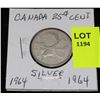 Image 1 : CANADA SILVER QUARTER-1964