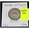 Image 1 : CANADA SILVER QUARTER-1964