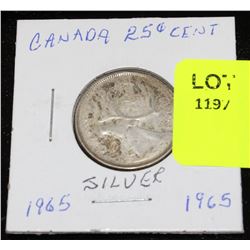 CANADA SILVER QUARTER-1965
