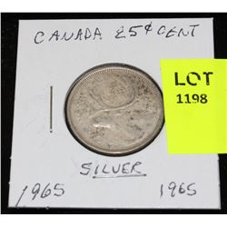 CANADA SILVER QUARTER-1965