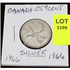 Image 1 : CANADA SILVER QUARTER-1966
