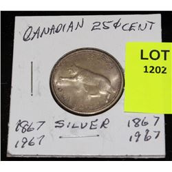 CANADA SILVER QUARTER-1967