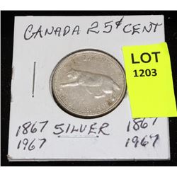CANADA SILVER QUARTER-1967