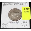 Image 1 : CANADA SILVER QUARTER-1967