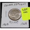Image 1 : CANADA SILVER QUARTER-1968