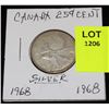 Image 1 : CANADA SILVER QUARTER-1968