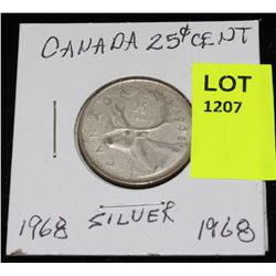 CANADA SILVER QUARTER-1968