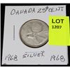 Image 1 : CANADA SILVER QUARTER-1968