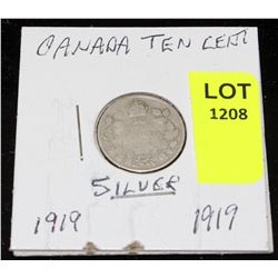 CANADA SILVER DIME-1919