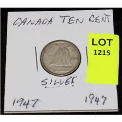 CANADA SILVER DIME-1947