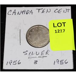 CANADA SILVER DIME-1956