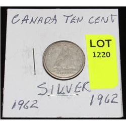 CANADA SIVER DIME-1962