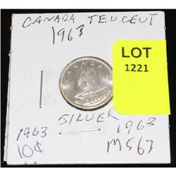 CANADA SIVER DIME-1963
