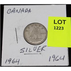 CANADA SIVER DIME-1964
