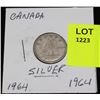 Image 1 : CANADA SIVER DIME-1964