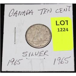 CANADA SIVER DIME-1965