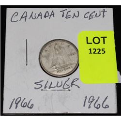 CANADA SIVER DIME-1966