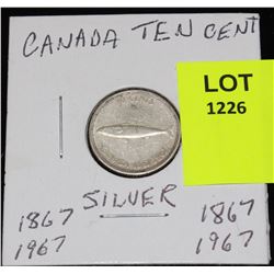 CANADA SIVER DIME-1967