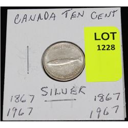 CANADA SIVER DIME-1967