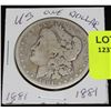 Image 1 : US SILVER MORGAN DOLLAR-1881