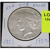 Image 1 : US SILVER PEACE DOLLAR-1922