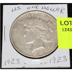 US SILVER PEACE DOLLAR-1923