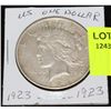 Image 1 : US SILVER PEACE DOLLAR-1923