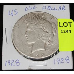 US SILVER PEACE DOLLAR-1928