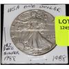 Image 1 : US 1988- 1 OUNCE FINE SILVER DOLLAR