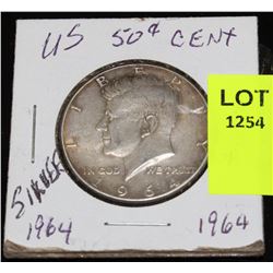 US SILVER HALF DOLLAR-1964