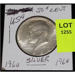US SILVER HALF DOLLAR-1964