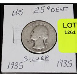 US SILVER QUARTER-1935