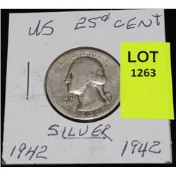 US SILVER QUARTER-1942