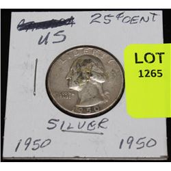 US SILVER QUARTER-1950