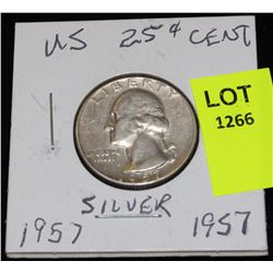 US SILVER QUARTER-1957