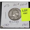 Image 1 : US SILVER QUARTER-1962
