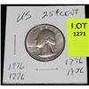 Image 1 : US QUARTER BICENTENNIAL 1776-1976