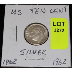 US SILVER DIME-1962