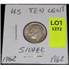 Image 1 : US SILVER DIME-1962