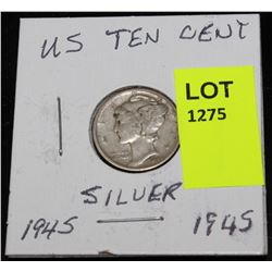 US SILVER DIME-1945