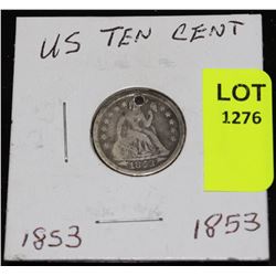 US SILVER DIME-1853