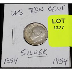 US SILVER DIME-1954