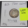Image 1 : US SILVER DIME-1956