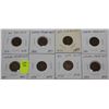 Image 1 : 8 US INDIAN HEAD PENNIES-1891,92,95,96,97,98,99 &