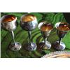 Image 9 : LOT OF 10 SILVERPLATE TRAYS AND GOBLETS WITH
