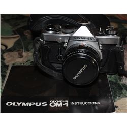 OLYMPUS OM-1 CAMERA WITH CASE AND MANUAL